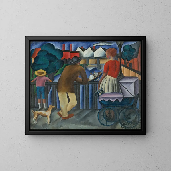 Movimento urbano - Gejza Schiller — quadro incorniciato alla parete