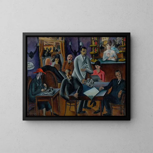 Nel caffè - Gejza Schiller — quadro incorniciato alla parete