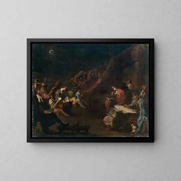Die Astronomen - Genuesische Schule — gerahmtes Bild an der Wand