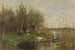 Enten in der Nähe eines Entenhauses an einem Graben - Geo Poggenbeek — Ansicht des Kunstwerks