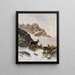 Chamois nella neve - Georg Berger — quadro incorniciato alla parete