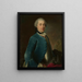 Portrait eines Mannes in Rüstung - Georg David Matthieu — gerahmtes Bild an der Wand