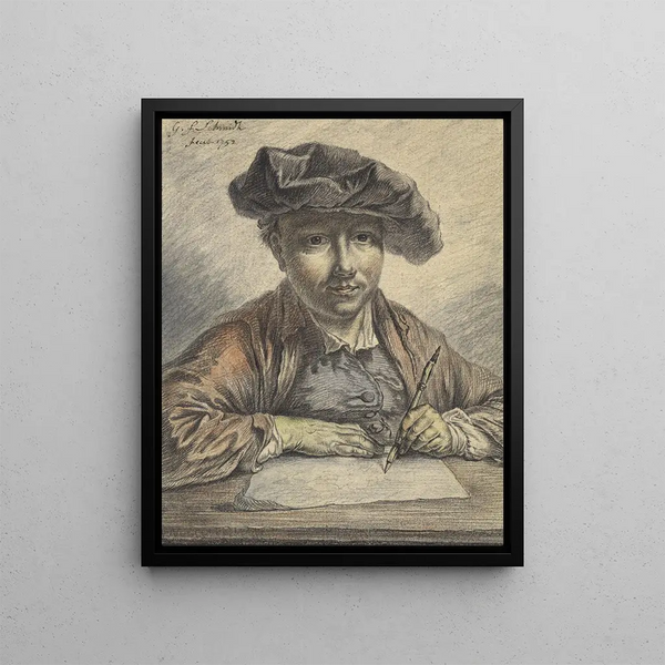 Georg Friedrich Schmidt - SelfPortrait Sketching.webp