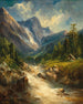 Mountain landscape with river - Georg Geyer — artwork view