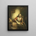 Old woman reading - Georg Gillis van Haanen — framed artwork on a wall