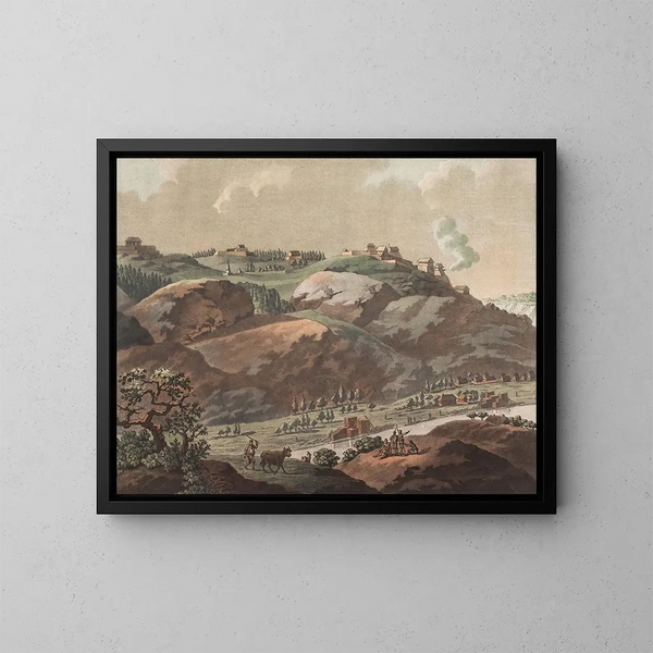 Die Zitadelle von Frideriksteen - Georg Haas — gerahmtes Bild an der Wand