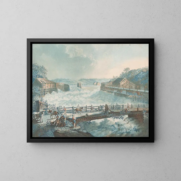 Ansicht des ersten Wasserfalls von Tisteddal in Norwegen - Georg Haas — gerahmtes Bild an der Wand