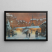 Christmas Market Painting - Georg Janny — framed artwork on a wall