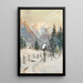 Mont Schneeberg seen from Semmering on a winter morning - Georg Janny — framed artwork on a wall