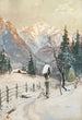Mont Schneeberg seen from Semmering on a winter morning - Georg Janny — artwork view