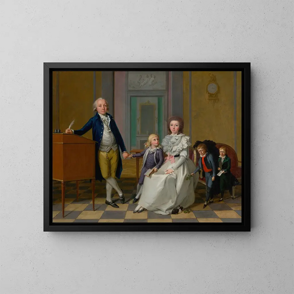 Die Familie des kaiserlichen Beraters von Kronegy - Georg Karl Urlaub — gerahmtes Bild an der Wand