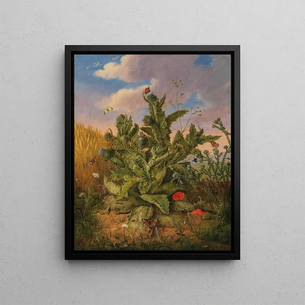 Georg Seitz - Large Still Life of Thistle with Meadow Flowers and Butterflies.webp