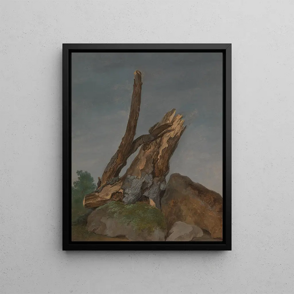 George Augustus Wallis - Study of Rocks and Branches.webp