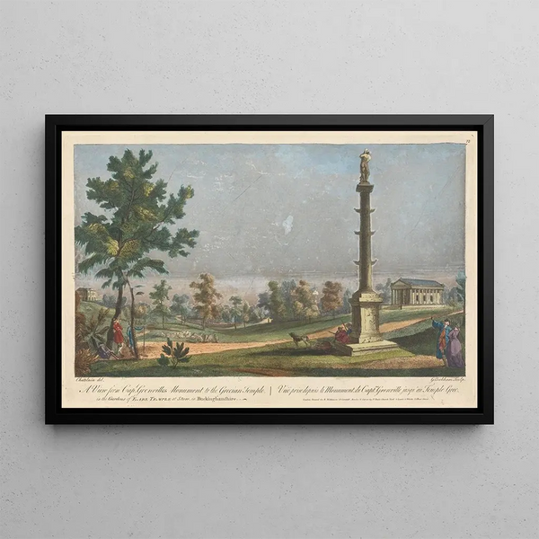 George Bickham the Elder - A View from Capt Grenvilles Monument to the Grecian Temple in the Gardens of Earl Temple at Stow in Buckinghamshire.webp