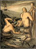 Die Bergleute bei der Arbeit, um Kohle zu schneiden und zu stützen - George Bissill — Ansicht des Kunstwerks