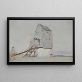 George Bryant Campion - A Figure Beside A Windmill.webp