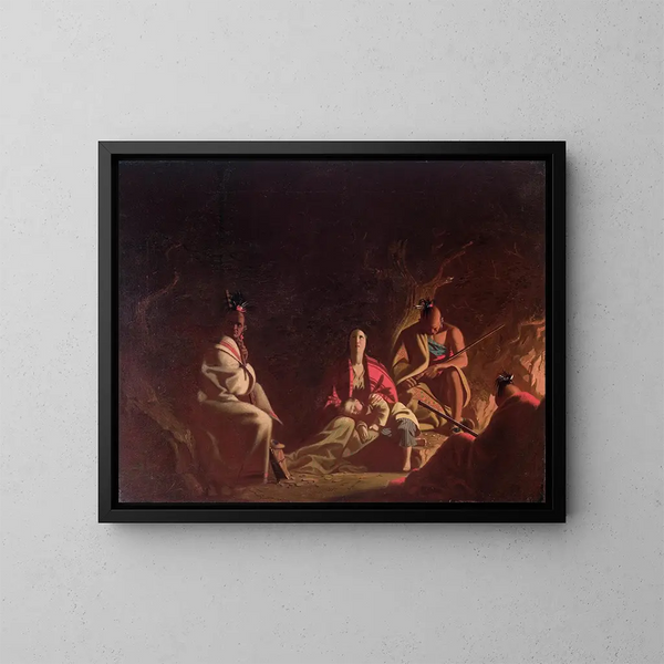Capturé par des Indiens - George Caleb Bingham — gerahmtes Bild an der Wand