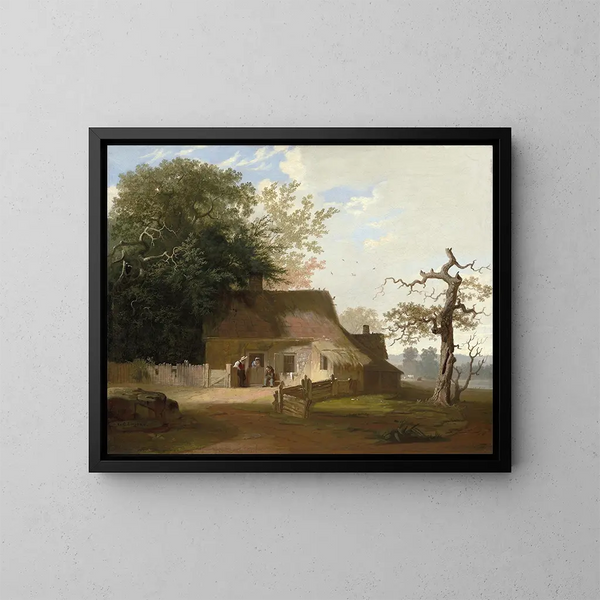 Szene eines Landhauses - George Caleb Bingham — gerahmtes Bild an der Wand