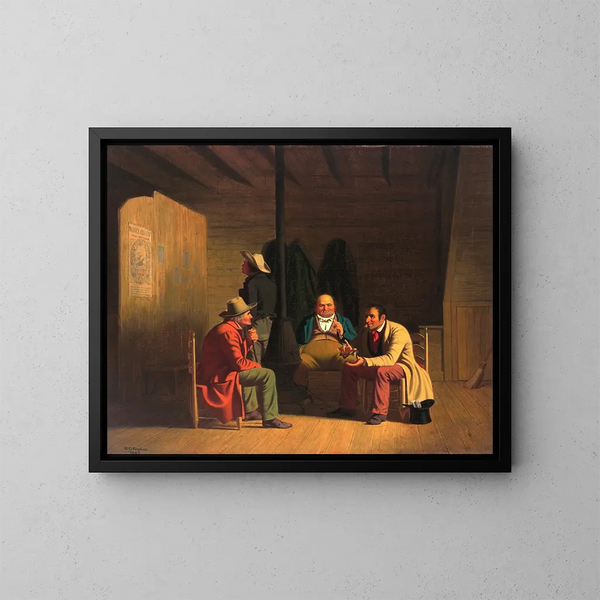 Politiker im Wahlkampf - George Caleb Bingham — gerahmtes Bild an der Wand