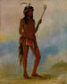 Ah-NJe-Nahge Der, der auf beiden Seiten steht, ein distinguierter Ballspieler - George Catlin — Ansicht des Kunstwerks