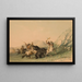 Angriff des Grizzly-Bären - George Catlin — gerahmtes Bild an der Wand