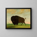 Bison che pascola nella prateria - George Catlin — quadro incorniciato alla parete