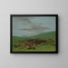 Jagd auf Bisons umgeben von den Hidatsa - George Catlin — gerahmtes Bild an der Wand