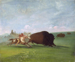 George Catlin - Buffalo Chase a Single Death.webp