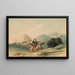 Jagd auf Bisons in Verfolgung - George Catlin — gerahmtes Bild an der Wand