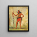 Ch-Be-Mb-Bee Derjenige, der überall sitzt, ist ein Tapferer - George Catlin — gerahmtes Bild an der Wand