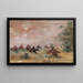 Partie de guerre comanche montée sur des chevaux sauvages - George Catlin — gerahmtes Bild an der Wand