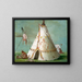 Cabane des vingt-cinq peaux de buffle - George Catlin — quadro incorniciato alla parete