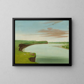 George Catlin - Distant View of the Mandan Village.webp
