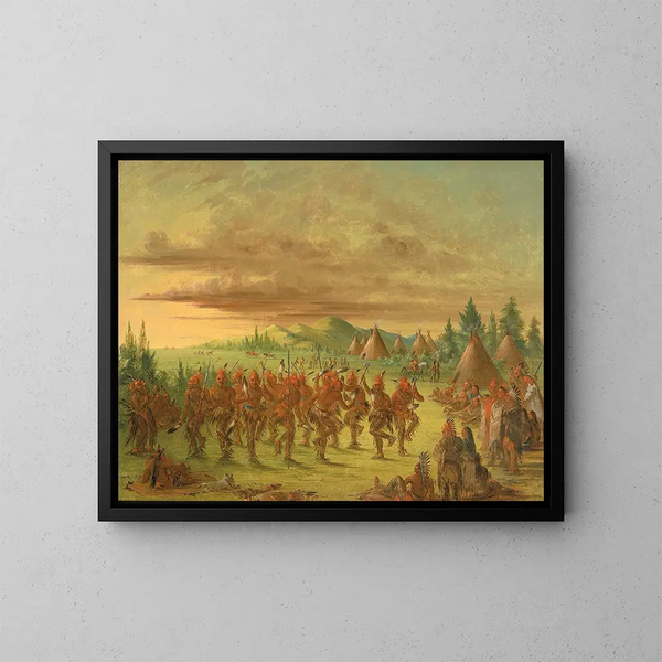 Danse de l'aigle - George Catlin — gerahmtes Bild an der Wand