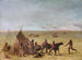 Famiglia indiana allarmata dall'avvicinarsi di un incendio di prateria - George Catlin — vista dell’opera
