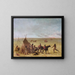 Famiglia indiana allarmata dall'avvicinarsi di un incendio di prateria - George Catlin — quadro incorniciato alla parete