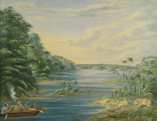 Jagd auf den Leoparden in Brasilien - George Catlin — Ansicht des Kunstwerks
