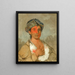 Pahtecosaw Mann hetero halb-zivilisiert - George Catlin — gerahmtes Bild an der Wand
