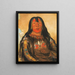 Peh-Tä-Pe-Kiss Eagles konfrontiert einen Häuptling der Piegan - George Catlin — gerahmtes Bild an der Wand