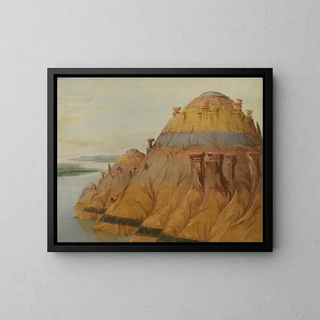 George Catlin - Picturesque Clay Bluff 1700 Miles Above St Louis.webp