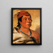Rundinsel, ein Krieger - George Catlin — gerahmtes Bild an der Wand