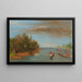 Sac e Fox che navigano in canoa - George Catlin — quadro incorniciato alla parete