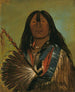 Shn-Ka, il capo canino del gruppo The Bad Arrow Points - George Catlin — vista dell’opera