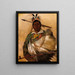 Th-Ke-Nh-Kee Schwarzer Mantel ein Chef - George Catlin — gerahmtes Bild an der Wand