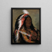 Th-Tck-A-Da-Hir Steep Wind, ein mutiger Gruppe von The Bad Arrow Points - George Catlin — gerahmtes Bild an der Wand