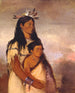Tnkahthye Thunderer ein Junge und Wunpntomee White Weasel ein Mädchen - George Catlin — Ansicht des Kunstwerks