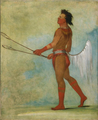 George Catlin - TulLockChshKo Drinks The Juice of The Stone In BallPlayers Dress.webp