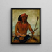 TulLockChshKo boit le jus de la pierre - George Catlin — gerahmtes Bild an der Wand