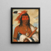 WNahDeTnkAh Grande Aigle o Cane Nero Capo del gruppo OHahKasKaTohYAnTe - George Catlin — quadro incorniciato alla parete