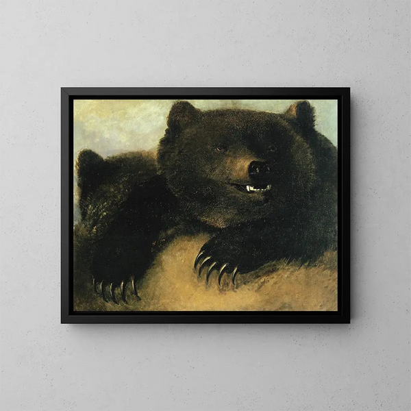 Waffen und Physiognomie des Grizzlybären - George Catlin — gerahmtes Bild an der Wand